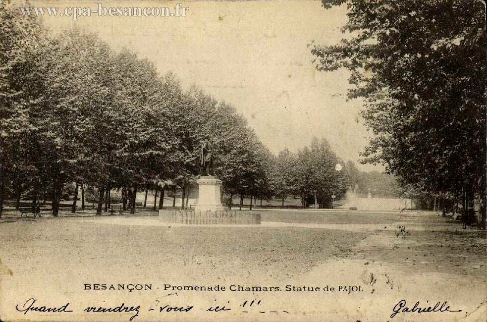 BESANÇON  - Promenade Chamars. Statue de PAJOL.